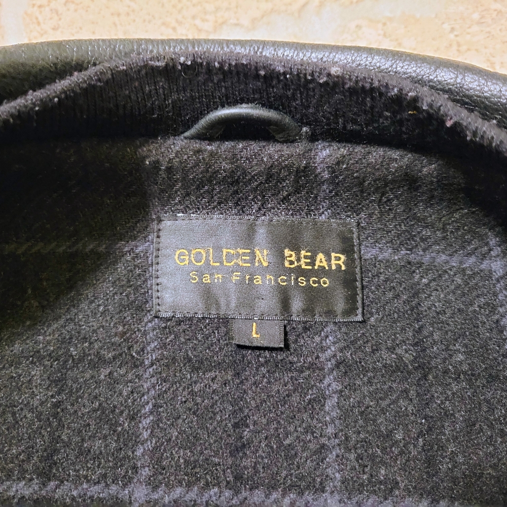 Golden Bear Men's Black Bomber Jacket